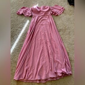 Pink off-shoulder dress